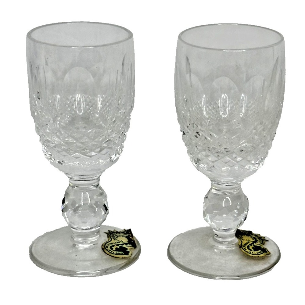 Waterford Colleen Short stem Cordial Glasses Set of 2 Handmade Crystal